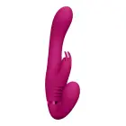 Wibrator-Suki be dirželių strap-on vibratorius – 22 cm (8.7″) – rožinis — Nuotrauka 4