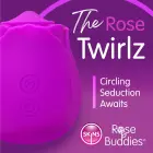 Skins Rose Buddies The Rose Twirlz – kompakts silikona vibrators – rozā — Foto 7