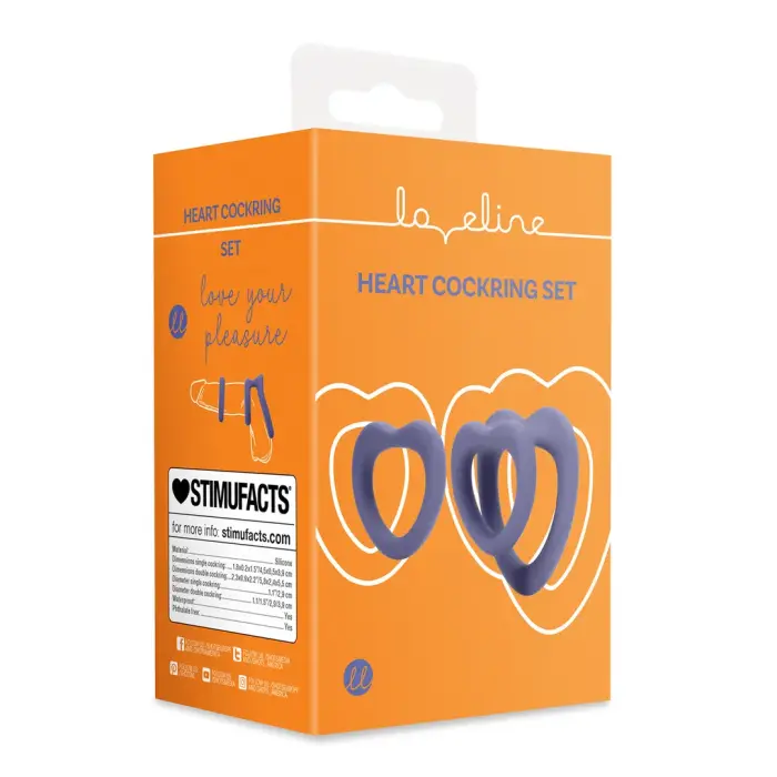 Heart Cockring Set – Purple