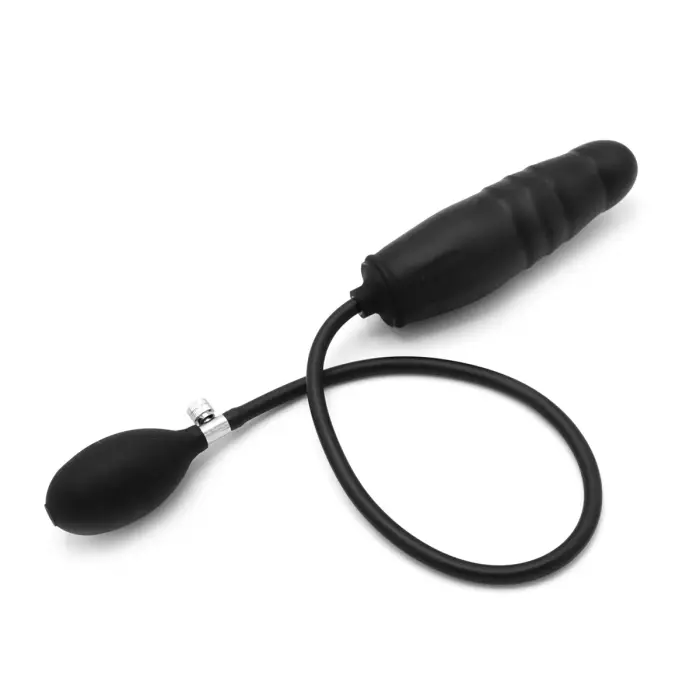 Liels rievots piepūšams dildo – 23+ cm – Melns Foto 3