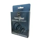 EXS AquaBoost Control Rings – 3 dzimumlocekļa gredzenu komplekts (S/M/L) – melns — Foto 3