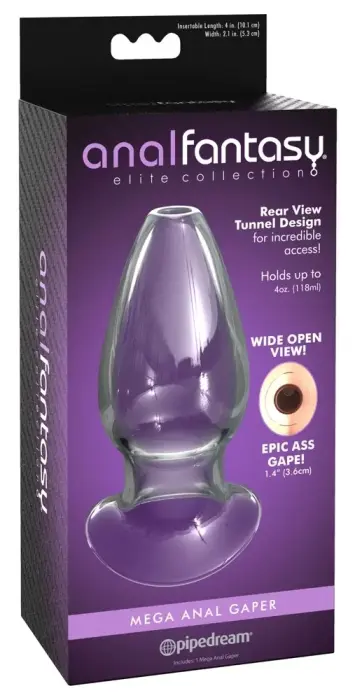 AFE Mega Anal Gaper Glass Model – 12.2 cm (4.8″) – Clear
