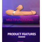 Basia 2-in-1 Thrusting Vibrator with Tongue Stimulator – USB Rechargeable — Photo 3