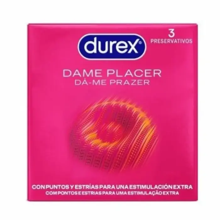 Durex Dame Placer текстурированные презервативы – 3 шт.
