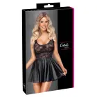 Cottelli Collection – мини-платье из кружева и матовой ткани с расклешённой юбкой – чёрное – L — Фото 1