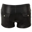 Svenjoyment Herren Pants – men's tight imitation leather pants with press studs – black – XL — Photo 11
