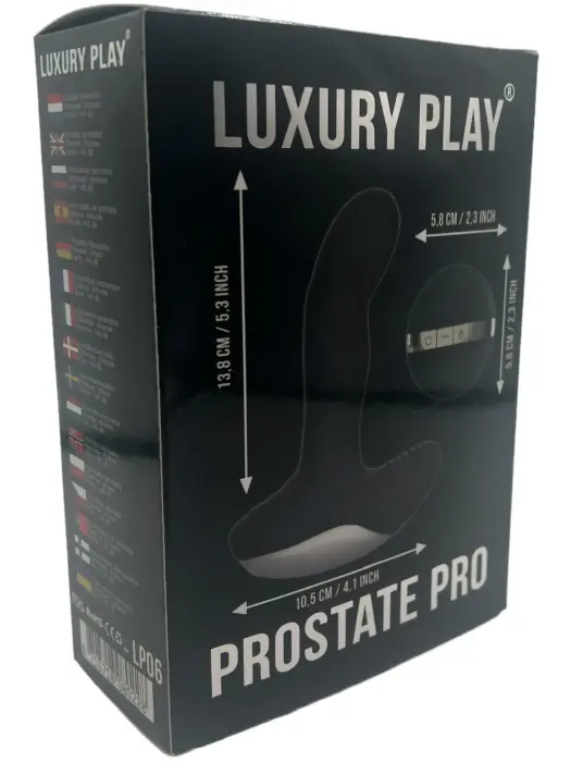 Luxury Play Prostate Stimulator – Silicone USB Massager – 7 Function – Pulsator – Heating – Black Photo