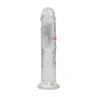 LED Vibrating Straight Cock - 18 cm - Transparent Foto 4