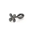 Rear Assets Clover Chrome-Plated Anal Plug – Black — Photo 3