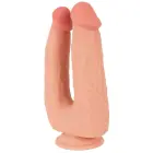 Nature Skin lankstomas dvigubos penetracijos dildo – 20 cm – kūno spalva — Nuotrauka 3