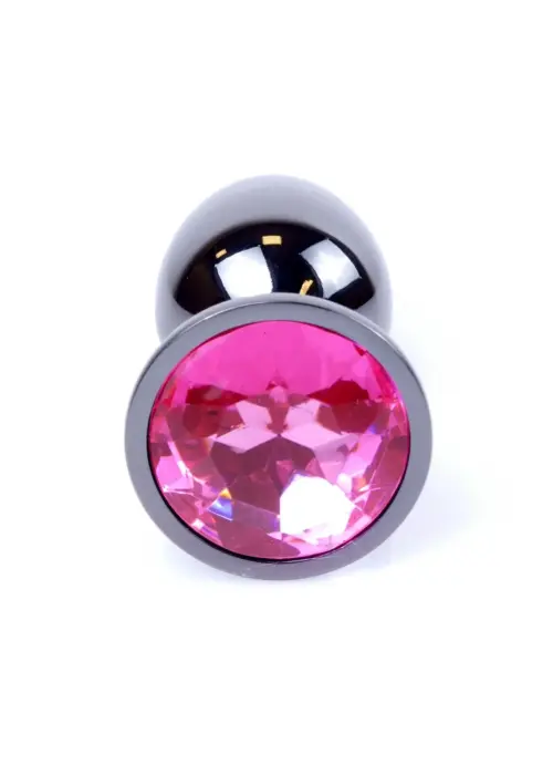 Plug-Jewellery Dark Silver anaaltapp – 7 cm – Roosa