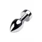 TOYFA metāla anālais spraudnis ar sarkanu dārgakmeni – 10 cm – Red Foto 1