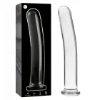 Ibiza Nebula Series Model 17 stikla dildo – 18.5 cm (7.3″) – Caurspīdīgs — Foto 1