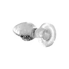 Glow-In-The-Dark Glass Butt Plug – S – 7 cm – Green — Photo 2