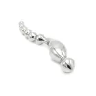 Kõver metallist soontega dildo – 20 cm (8″) — Foto 5