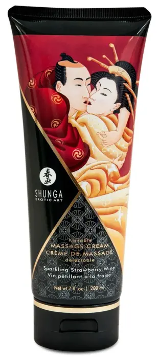 Shunga Массажный Крем Игристое Клубничное Вино – 200 мл