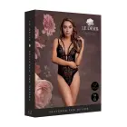 Bez stīpiņām mežģīņu bodijs ar regulējamām siksniņām – viens izmērs – melns Foto 2