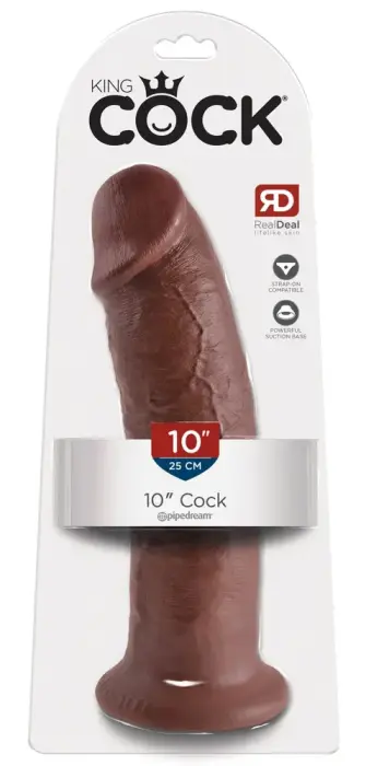 KC 10 Realistlik dildo – 25.4 cm (10″) – Pruun