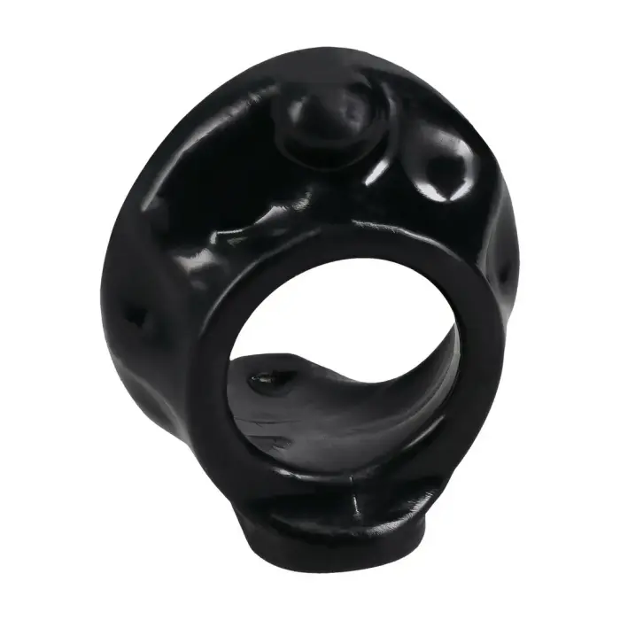 Offer It – silicone cock and ball support ring – black – 9.5 cm