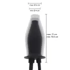 Hidden Desire Extreme pripučiamas sutepantis kištukas – 20 cm (8″) – Juodas Photo