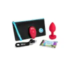 B-Vibe vibrējošs sirds formas anālais spraudnis M/L – Sarkans — Foto 11