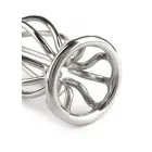 Mr. Steel apvalios vielos analinis kištukas – M – Sidabrinė — Nuotrauka 6