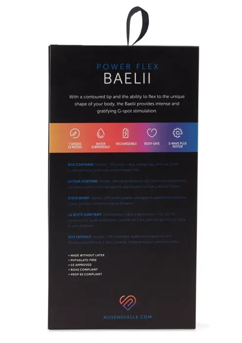 Baelii jaudīgs elastīgs vibrators – 18 cm (7″) – zils Foto 5