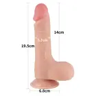 Sliding Skin kahekihiline dildo – 19 cm (7.5″) – Nahavärv — Foto 2