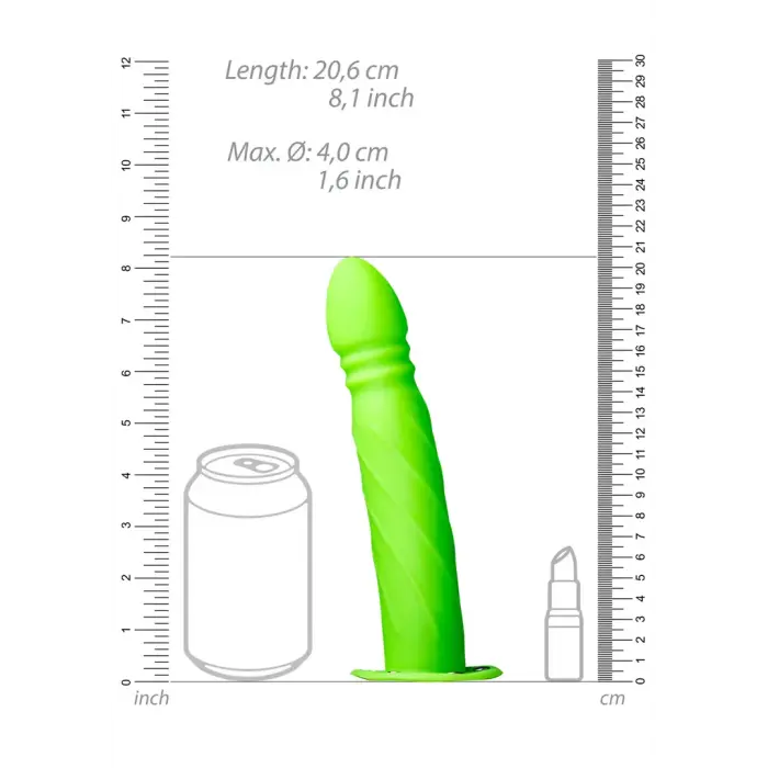 Twisted Hollow Strap-On – spīd tumsā, neona zaļš Foto 8