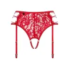 OBS Rediosa Garter Belt and Thong Set – Red – L/XL — Photo 3