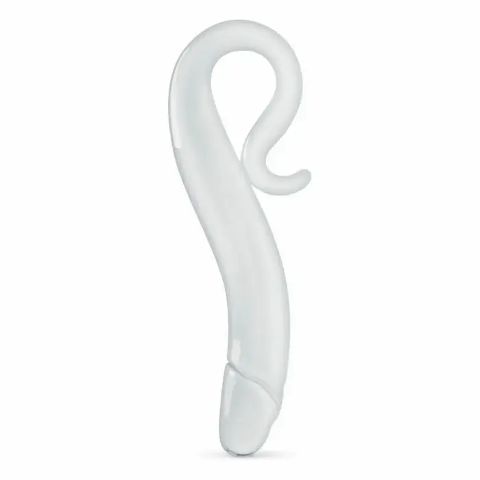 Glas No. 14 – izliekts stikla dildo ar rokturi – 20 cm