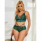 Subblime 954086 mežģīņu krūštura un biksīšu komplekts – zaļš – S/M — Foto 9