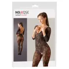 NO:XQSE ziedu mežģīņu catsuit – melns – S/L Foto 1