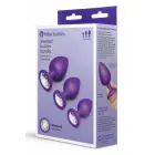 b-Vibe Jeweled Butties Bundle – 3-piece silicone anal plug set with jewel base — Photo 1