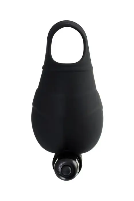 EROTIST Чехол для мошонки с кольцом для эрекции и вибрацией – черный Фото num