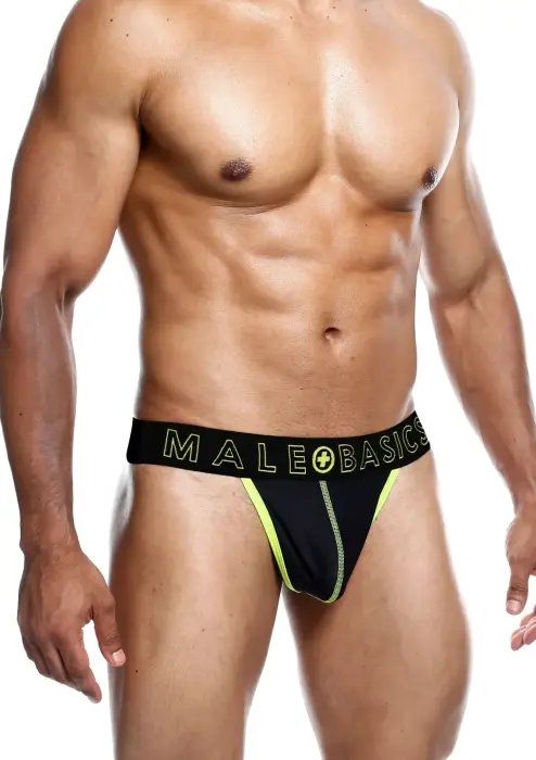 MaleBasics Neon Men's Thong – Yellow – S