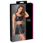Комплект Cottelli PARTY (кроп-топ и мини-юбка) – чёрный – L — Фото 1