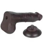LoveToy Sliding Skin Dual Layer Dong – реалистичный двухслойный фаллоимитатор – TPE – чёрный – 20,3 см — Фото 8