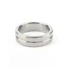 Mr. Steel Single Grooved dzimumlocekļa gredzens – 4.5 cm – sudraba — Foto 5