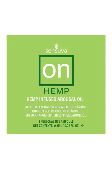 Sensuva ON Hemp Arousal Oil – одноразовая ампула, ботаническая формула 3 мл