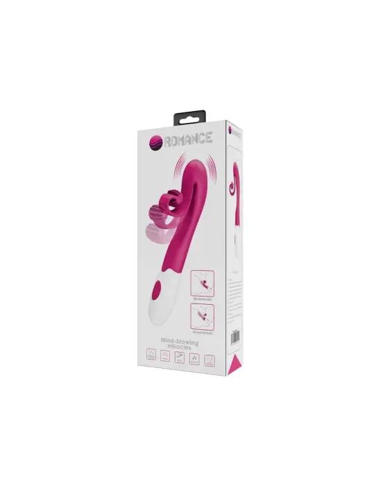 ROMANCE rozā vibrators un stimulators – 30 ātrumi Foto 8