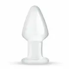 Glas Model No. 25 vidējs stikla anālais aksesuārs – 10 cm (4″) – Caurspīdīgs — Foto 1