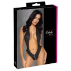 Cottelli чёрное боди wet look с бретелью на шее, открытым передом и спиной – M/L Фото num