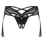 Obsessive Dominna String with Suspenders – Black – 2XL/3XL — Photo 5
