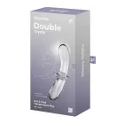 Satisfyer Double Crystal stikla dildo – 20 cm (7.9″) – Caurspīdīgs — Foto 1