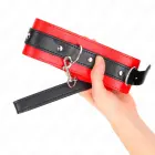 KINK Adjustable Vegan Leather Collar & Leash Set – Red 54x4.5cm — Photo 4
