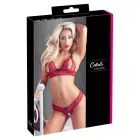 Cottelli Collection Lace Red Bra Set M – Wireless, Adjustable, Open Design — Photo 1