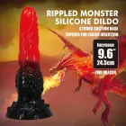 Power Monsters Fire Dragon – 24.5 cm (9.6″) rievots monster dildo – Sarkans — Foto 2