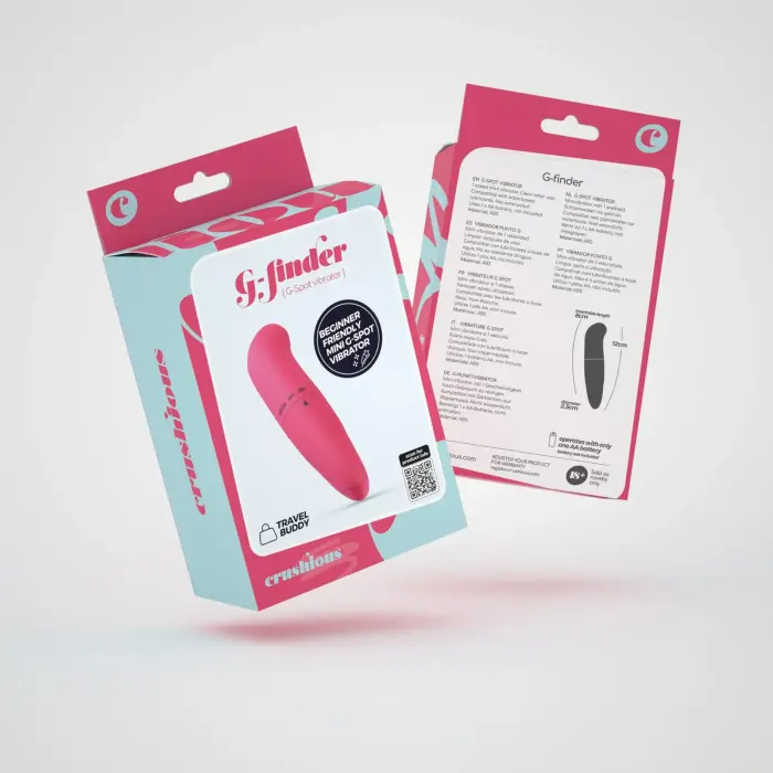 CRUSHIOUS G-Finder mini vibrators – 8 cm (3″) – rozā Foto 4