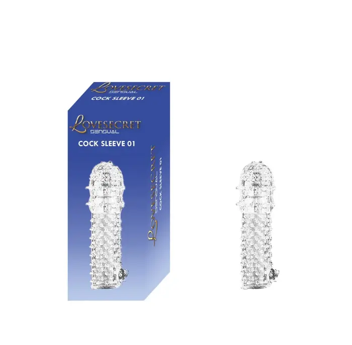 Lovesecret Cock Sleeve 01 – Clear Textured Sleeve – 12.5 cm (4.9″)